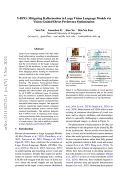 V-DPO: Mitigating Hallucination in Large Vision Language Models via
  Vision-Guided Direct Preference Optimization
