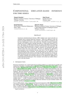 Compositional simulation-based inference for time series