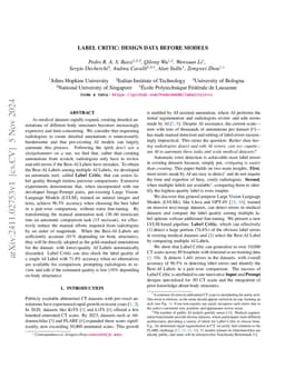 Label Critic: Design Data Before Models