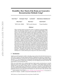 BrainBits: How Much of the Brain are Generative Reconstruction Methods
  Using?