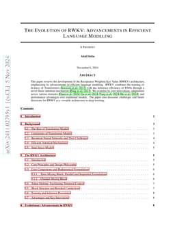 The Evolution of RWKV: Advancements in Efficient Language Modeling