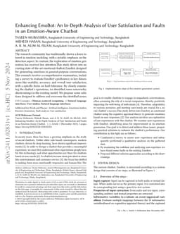 Enhancing EmoBot: An In-Depth Analysis of User Satisfaction and Faults
  in an Emotion-Aware Chatbot