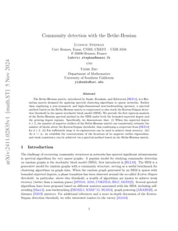 Community detection with the Bethe-Hessian