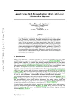 Accelerating Task Generalisation with Multi-Level Skill Hierarchies