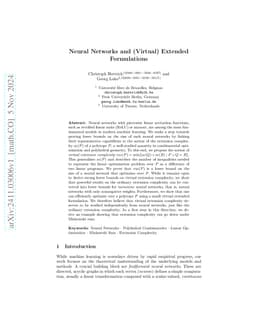 Neural Networks and (Virtual) Extended Formulations