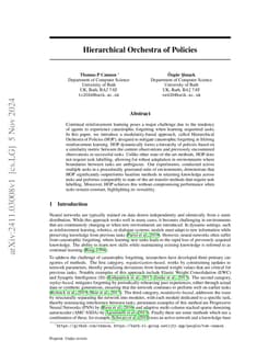 Hierarchical Orchestra of Policies