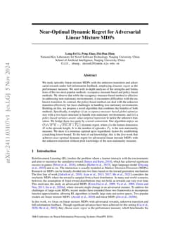 Near-Optimal Dynamic Regret for Adversarial Linear Mixture MDPs