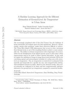 A Machine Learning Approach for the Efficient Estimation of Ground-Level
  Air Temperature in Urban Areas