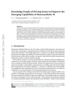 Knowledge Graphs of Driving Scenes to Empower the Emerging Capabilities
  of Neurosymbolic AI