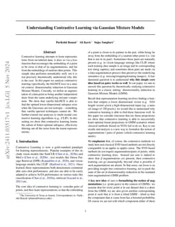 Understanding Self-Supervised Learning via Gaussian Mixture Models