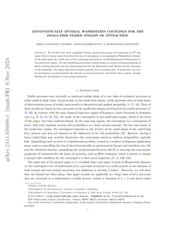 Asymptotically optimal Wasserstein couplings for the small-time stable
  domain of attraction