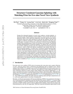 Structure Consistent Gaussian Splatting with Matching Prior for Few-shot
  Novel View Synthesis