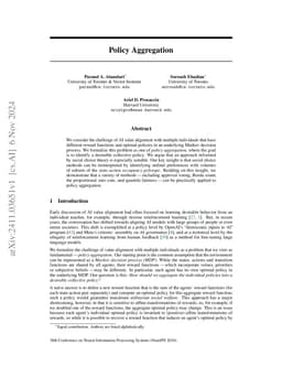 Policy Aggregation