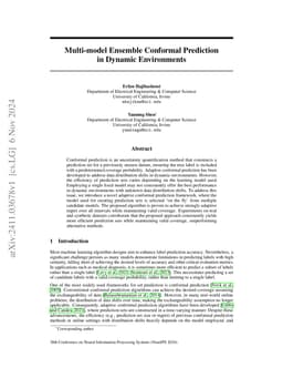 Multi-model Ensemble Conformal Prediction in Dynamic Environments
