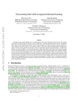 Overcoming label shift in targeted federated learning
