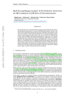 Both Text and Images Leaked! A Systematic Analysis of Multimodal LLM Data Contamination