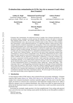 Evaluation data contamination in LLMs: how do we measure it and (when)
  does it matter?