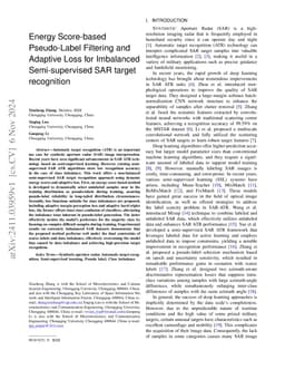 Energy Score-based Pseudo-Label Filtering and Adaptive Loss for
  Imbalanced Semi-supervised SAR target recognition