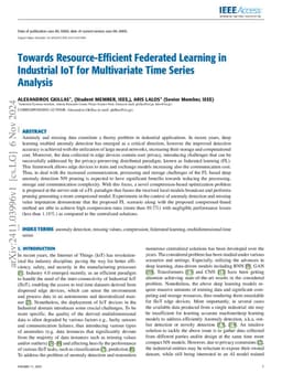 Towards Resource-Efficient Federated Learning in Industrial IoT for
  Multivariate Time Series Analysis