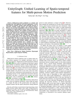 UnityGraph: Unified Learning of Spatio-temporal features for
  Multi-person Motion Prediction