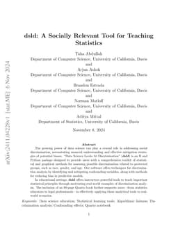 dsld: A Socially Relevant Tool for Teaching Statistics