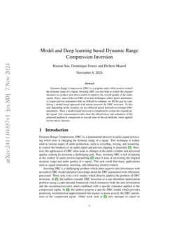 Model and Deep learning based Dynamic Range Compression Inversion