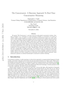 The Concatenator: A Bayesian Approach To Real Time Concatenative
  Musaicing