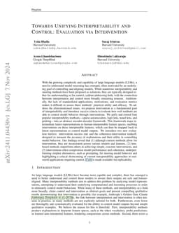 Towards Unifying Interpretability and Control: Evaluation via Intervention