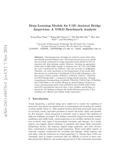 Deep Learning Models for UAV-Assisted Bridge Inspection: A YOLO
  Benchmark Analysis