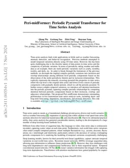 Peri-midFormer: Periodic Pyramid Transformer for Time Series Analysis