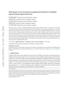 Multi-Agents are Social Groups: Investigating Social Influence of
  Multiple Agents in Human-Agent Interactions