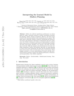 Interpreting the Learned Model in MuZero Planning