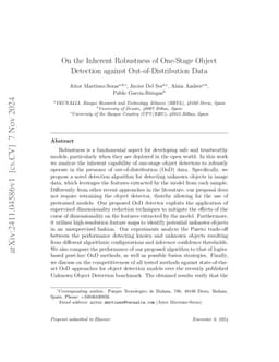 On the Inherent Robustness of One-Stage Object Detection against Out-of-Distribution Data
