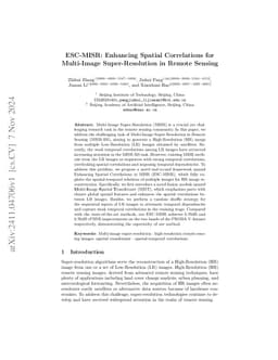 ESC-MISR: Enhancing Spatial Correlations for Multi-Image
  Super-Resolution in Remote Sensing
