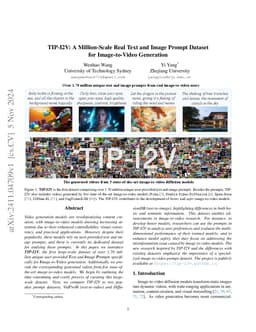 TIP-I2V: A Million-Scale Real Text and Image Prompt Dataset for
  Image-to-Video Generation
