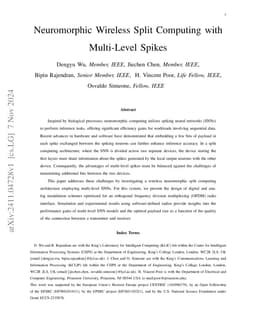 Neuromorphic Wireless Split Computing with Multi-Level Spikes