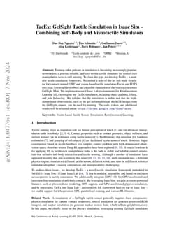 TacEx: GelSight Tactile Simulation in Isaac Sim -- Combining Soft-Body
  and Visuotactile Simulators
