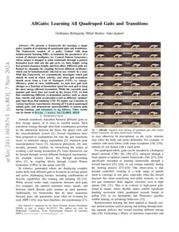 AllGaits: Learning All Quadruped Gaits and Transitions