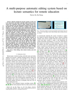 A multi-purpose automatic editing system based on lecture semantics for
  remote education