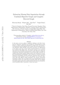 Enhancing Missing Data Imputation through Combined Bipartite Graph and
  Complete Directed Graph