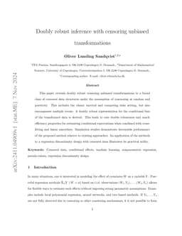 Doubly robust inference with censoring unbiased transformations