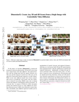 DimensionX: Create Any 3D and 4D Scenes from a Single Image with
  Controllable Video Diffusion