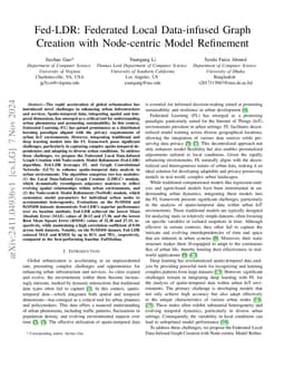 Fed-LDR: Federated Local Data-infused Graph Creation with Node-centric
  Model Refinement