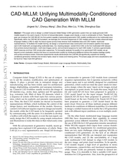 CAD-MLLM: Unifying Multimodality-Conditioned CAD Generation With MLLM