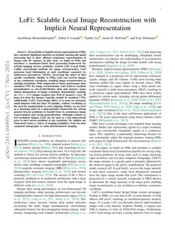 LoFi: Neural Local Fields for Scalable Image Reconstruction