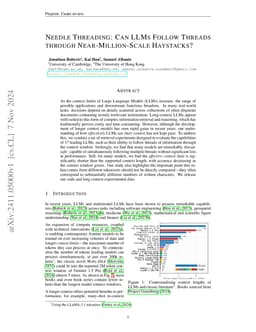 Needle Threading: Can LLMs Follow Threads through Near-Million-Scale Haystacks?