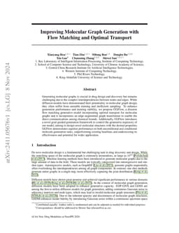 Improving Molecular Graph Generation with Flow Matching and Optimal
  Transport