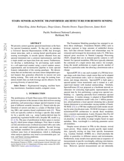 STARS: Sensor-agnostic Transformer Architecture for Remote Sensing