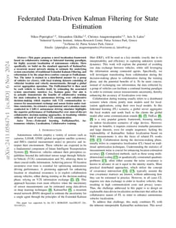 Federated Data-Driven Kalman Filtering for State Estimation