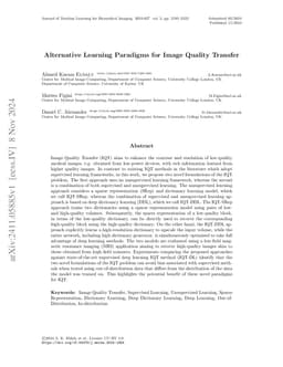Alternative Learning Paradigms for Image Quality Transfer